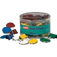 Staples® Medium Bind-it Flags™Binder Clips, 1 1/4" Size with 5/8" Capacity